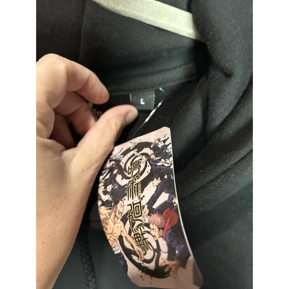 Marshmello X Jujutsu Kaisen Rose Black Pullover Hoodie Crunchyroll Sz L NWT - Picture 7 of 9
